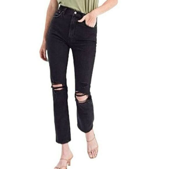 Abercrombie Ultra High Rise Ankle Straight Curve Love - Picture 1 of 9